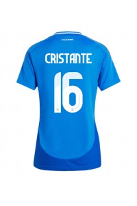 Italia Bryan Cristante #16 Jalkapallovaatteet Naisten Kotipaita EM-Kisat 2024 Lyhythihainen